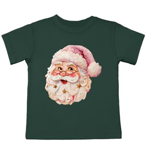 Santa Face Textured Paint - Toddler Short Sleeve Graphic T-Shirt - 1 of 4