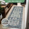 COZONY Vintage Floral Oriental Washable Rug with Non-Slip Backing, Soft Low-Pile Carpet for Living Room Bedroom and Dining Room - 3 of 4