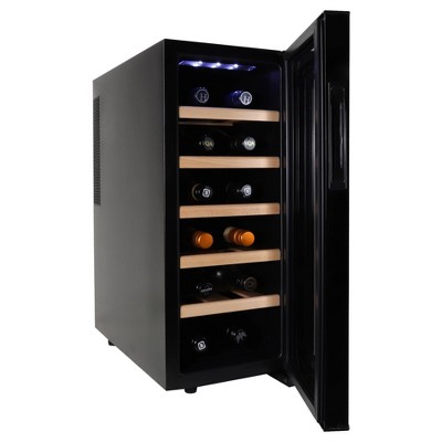 Black+decker Wine Fridge 12 Bottles, Thermoelectric Wine Cooler Refrigerator  With Mirrored Front, Freestanding 12 Bottle Wine Fridge : Target