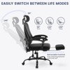 Ergonomic office chair, swivel task chair with adjustable lumbar support with footrest, mesh high back gaming chair - 3 of 4