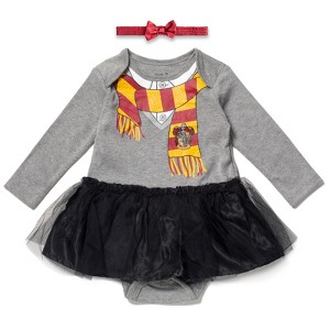 Harry Potter Hermione Baby Girls Dress and Headband Newborn to Infant  - 1 of 4
