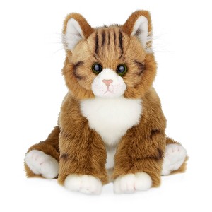 Bearington Bearington Collection Cat Plush 10.5in "Manny The Tabby" Stuffed Animal, Orange Tabby Maine Coon Cat, For Ages 3-14 - 1 of 4