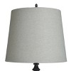 Poly Table Lamp Dark Gray Finish - StyleCraft: 34" Height, 21" Base, Linen Shade, No Assembly Required - 3 of 4