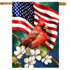Briarwood Lane Spring House Flag 40x28 For Outdoor American Floral Cardinal For Spring House Flag - 2 of 4
