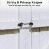 Aquaterior 6" Sliding Barn Door Lock Gate Latch Heavy Duty Hook and Eye Cabin - 3 of 4