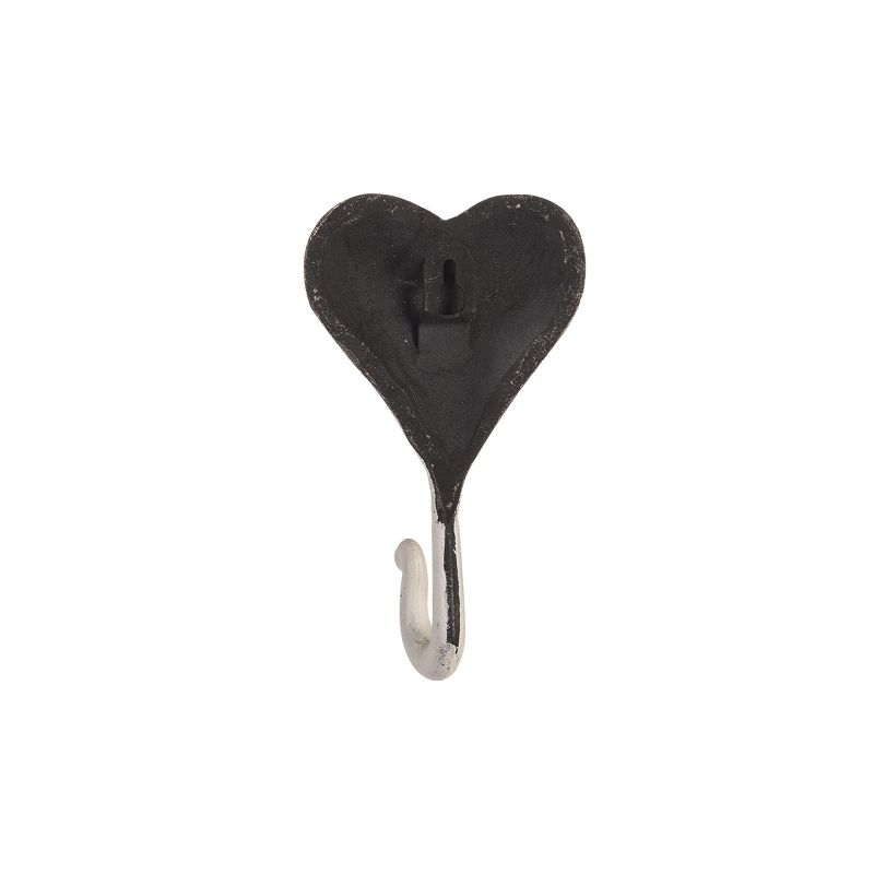Rustic Heart Cast Iron Decorative Wall Hook - Foreside Home & Garden, 2 of 5