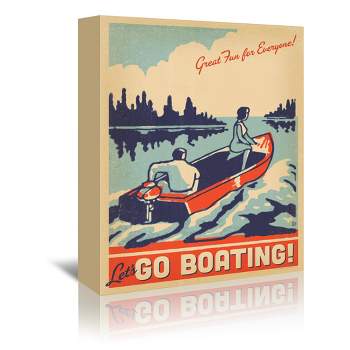 Americanflat - Unframed Wall Canvas Lake Go Boating by Anderson Design Group 24"x36"