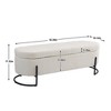 NicBex Storage Ottoman Bench for Bedroom,Storage Bench with Solid Wood Frame and Sturdy Metal Legs,Ottoman for Living Room,Bedroom,Entryway - 3 of 4