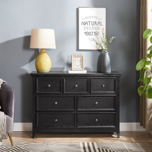 NicBex Farmhouse Drawer Dresser,Modern Tall/Double Dressers with Round Handles,Chest of Drawers for Bedroom,Living Room,Dining Room,Hallway - 1 of 4