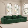 TiramisuBest Modular Convertible Sofa, Oversized 2-Person Corduroy Cloud Velvet Sofa Bed, Flexible Configuration, Green - 4 of 4