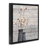 Stupell Industries Grey Home Sweet Cotton Flowers Black Framed Floater Canvas Wall Art - 3 of 4