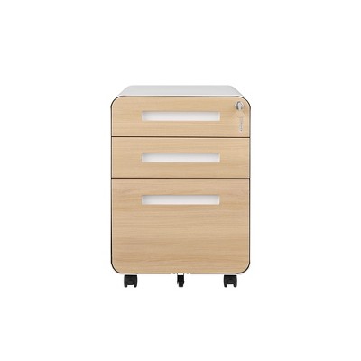 SEVOBAL Utility Storage Cabinet Mobile File Cabinet with Hanging Bar for Office Use, White, 21"*18"*24"