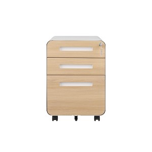 SEVOBAL Utility Storage Cabinet Mobile File Cabinet with Hanging Bar for Office Use, White, 21"*18"*24" - 1 of 4