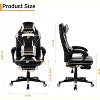 Ergonomic Gaming Chair with Footrest & Adjustable Headrest - Height-Adjustable, 90¡ã-160¡ã Recline Lock, Sturdy Gas Lift, for Gaming/Work - 3 of 4