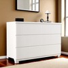 6 Drawer Dresser Storage Cabinet, Wide Chest of Drawers with Wavy Panel, Wood Clothes Organizer for Bedroom, Hallway, Entryway, Living Room - 3 of 4