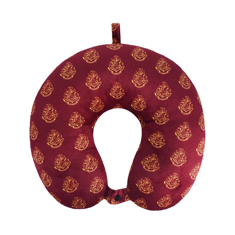 FUL Harry Potter Neck Pillow, Hogwart's Express Travel Head Pillow for Sleep in Airplane or Car, Burgundy, 3 of 5
