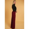 Slickblue Women's Wide Leg Pants, High Waist Dress Style with Buttons, 100% Polyester, Pomegranate/Denim, Size S-L - 4 of 4