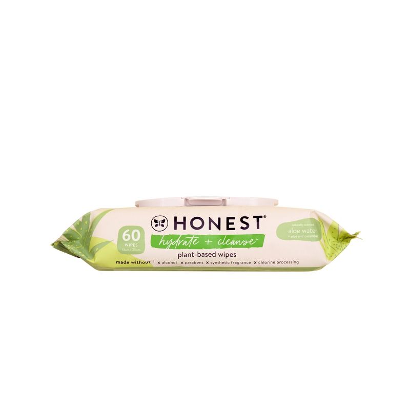 The Honest Company Hydrate + Cleanse Plant-Based Baby Wipes - Aloe and Cucumber - (Select Count), 1 of 8