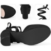 BLISSFUL STEP Women's Faux Suede Lace Up Platform Block Heel Pumps - 3 of 3
