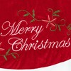 Northlight 48" Traditional Red Merry Christmas Velveteen Tree Skirt - 4 of 4