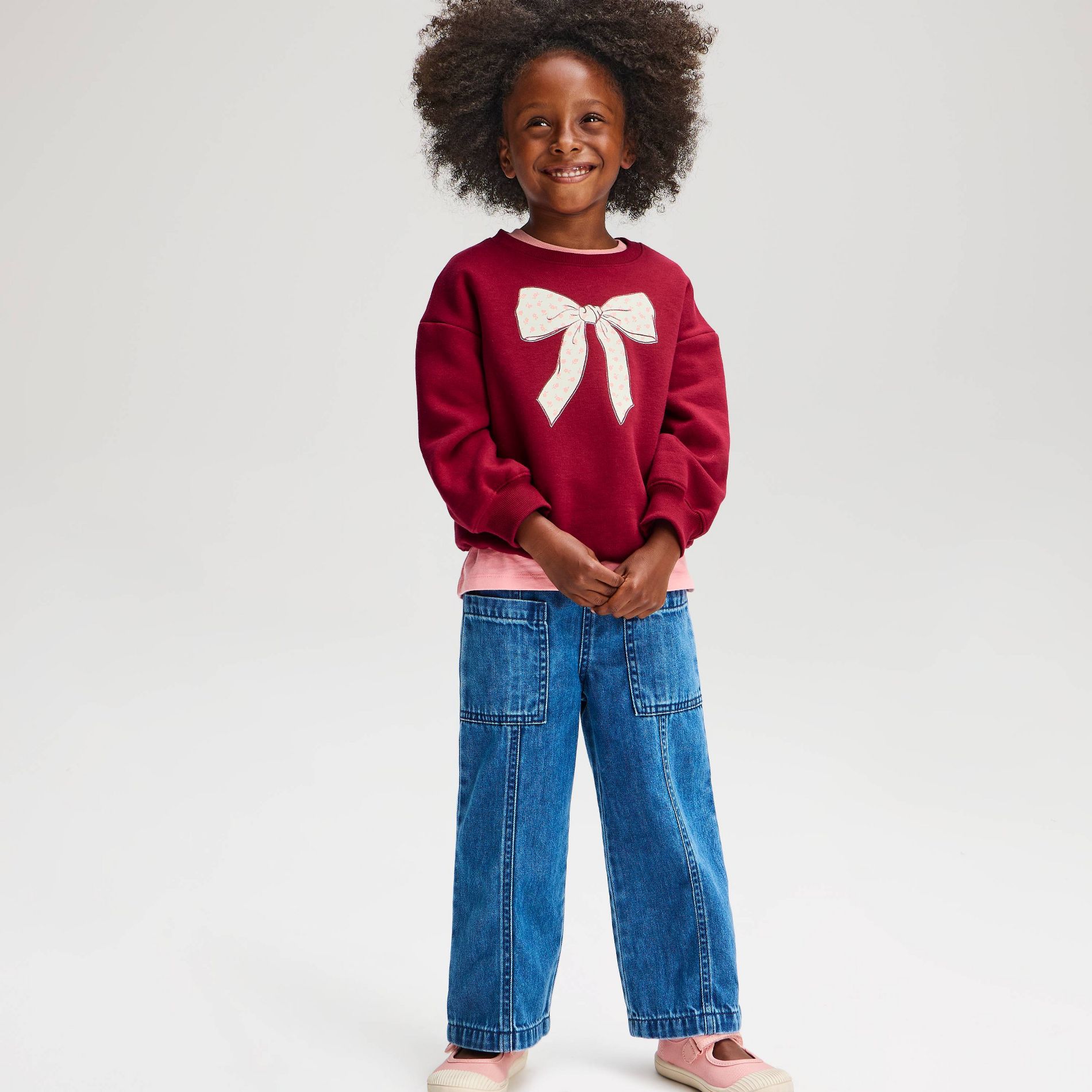 Toddler Girls' Crewneck Fleece Pullover Sweatshirt - Cat & Jack™