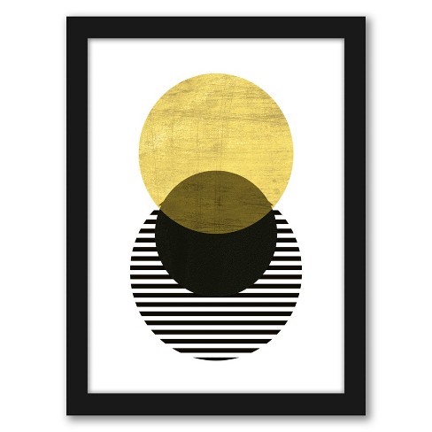 Americanflat - Minimalist Yellow Circle Print By Pop Monica - Black ...