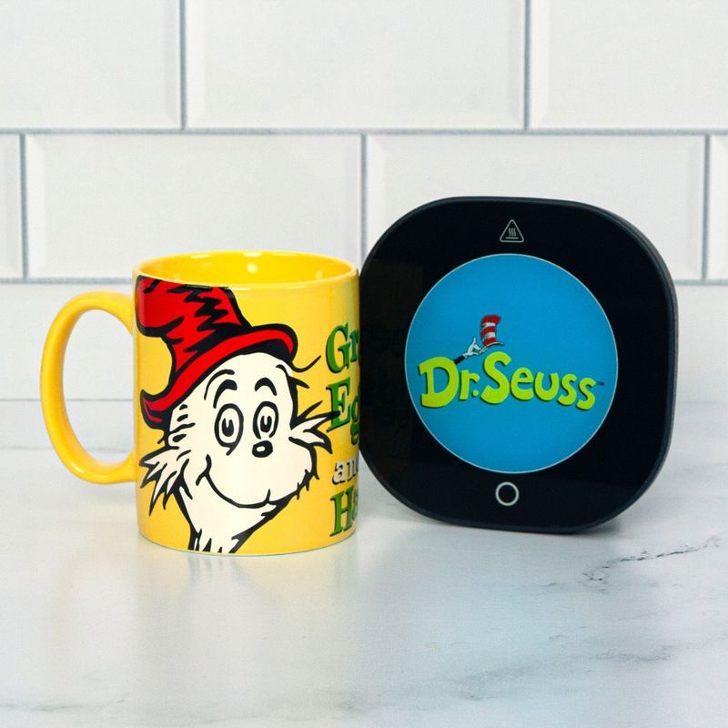 Uncanny Brands Dr. Seuss Green Eggs and Ham Mug with Warmer, 3 of 6