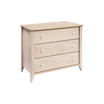Natural Pine 3-Drawer Changer Dresser with Removable Tray