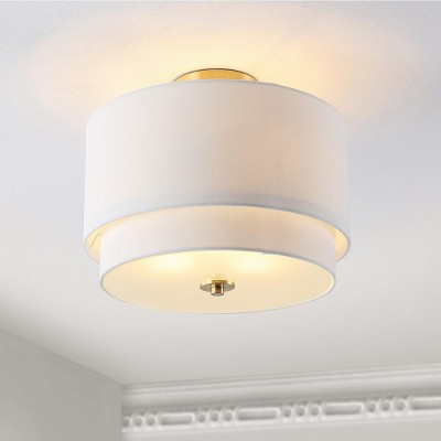 Laconia 16" Gold and Glass LED Flush Mount