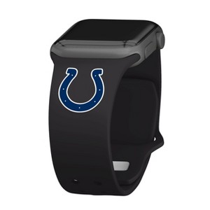 NFL Indianapolis Colts Apple Watch Compatible Silicone Band - Black
 - 1 of 3