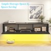 AMERLIFE Floating TV Stand with LED Lights and Power Outlet for TVs Up to 80" - 3 of 4