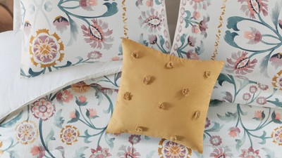 King Blush Floral Down Alternative Microfiber Comforter Set