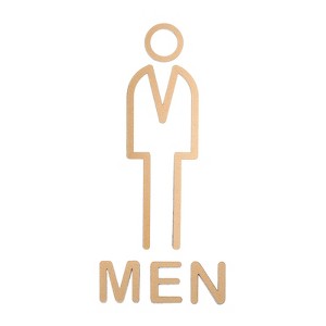 Unique Bargains Acrylic Self-Adhesive Decor Door Business Bathroom Sign - 1 of 4