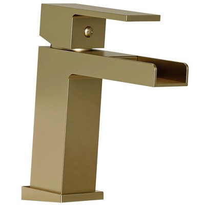 BWE Waterfall Single Handle Single Hole Bathroom Faucet Bathroom Drip-Free Vanity RV Sink Faucet