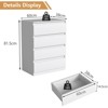 CIPACHO White 4-Drawer Handle-Free Dresser - Modern Wooden Tall Nightstand for Bedroom - 2 of 4