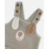 Deux par Deux Boy Onesie and Stretchy Corduroy Overalls Set Jade Green - 3 of 4