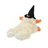 Multipet Lamb Chop with Hat, Paws and Ears Dog Interactive Plush Toy - White/Orange/Black - 3 of 4