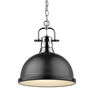 Golden Lighting Duncan 1 Light Pendant with Chain - 1 of 2