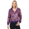 Anna-Kaci Women's Zip-Up Hoodie Jacket with Allover Sequin Embellishments and Ribbed Trim - 2 of 4