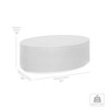 HomeRoots 28" Gray And Brass Concrete And Brass Oval Coffee Table - 3 of 4