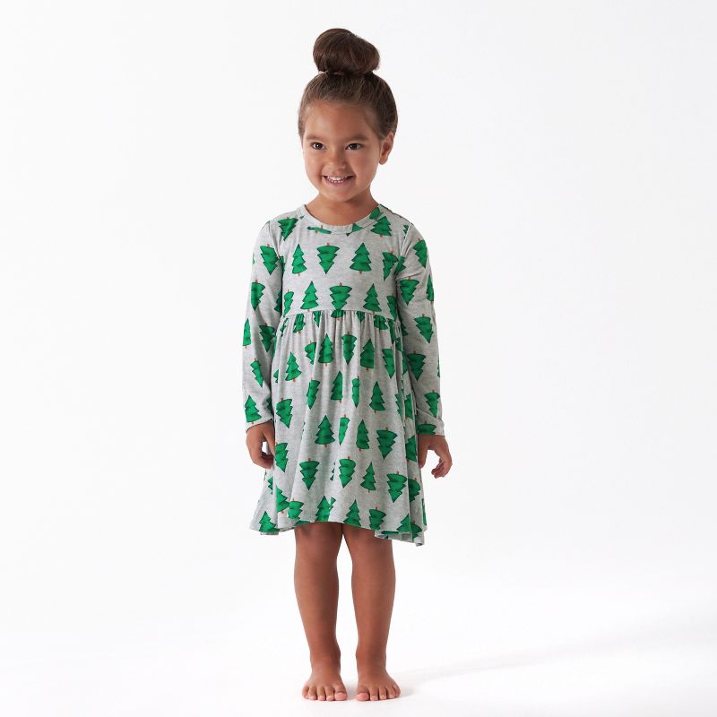 Gerber Toddler Girls' Long Sleeve Twirl Dress, 4 of 11