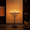 Chabad Style Hanukkah Menorah for Entryway, Living Room, Office, and Kitchen with LED Light Bulbs - 3 of 4
