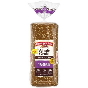 Pepperidge Farm Whole Grain Thin Sliced Bread 100% Whole Wheat Bread - 22oz - 1 of 4