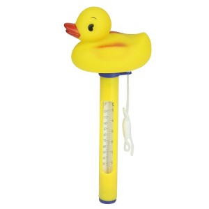 Northlight 9.5" Yellow Duck Floating Swimming Pool Thermometer with Cord - 1 of 1