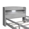 NicBex Full/Twin Size Platform Bed with Storage Headboard,Built-in LED Lights and Guardrail for Adults/Boys/Girls - 4 of 4