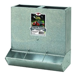 Little Giant BPF3 Heavy Duty Mountable 3 Hole Baby Piglet Livestock Trough Feeder, 9 Pound Capacity - 1 of 2