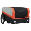 vidaXL Bike Trailer Black and Orange 99.2 lb Iron 137 x 69 x 59 cm - 4 of 4