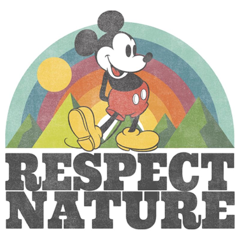 Girl's Disney Mickey Mouse Respect Nature T-Shirt, 2 of 5