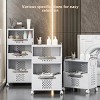 Racxily 2/3 Layer Laundry Basket Bathroom Foldable Dirty Clothes Storage Basket Wall Hanging Shelf - 4 of 4