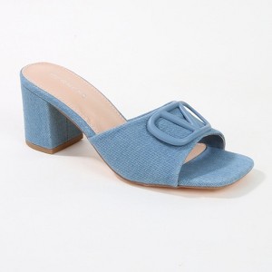 Berness Women's Bobbi Embellished Block Heel Mules - 1 of 4